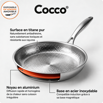 Cocco® - Poêle anti-adhérente en titane