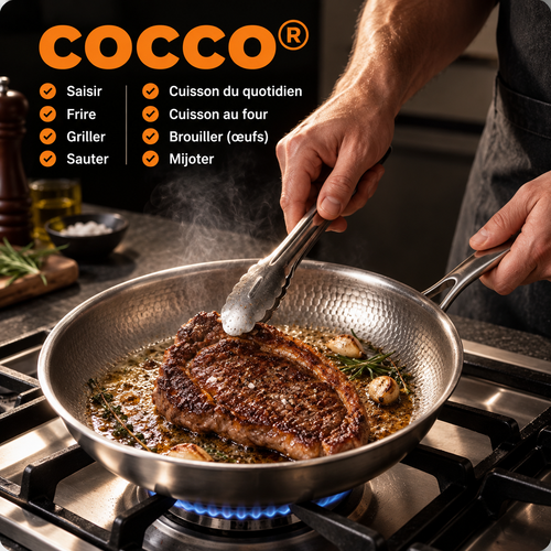 Cocco® - Poêle anti-adhérente en titane