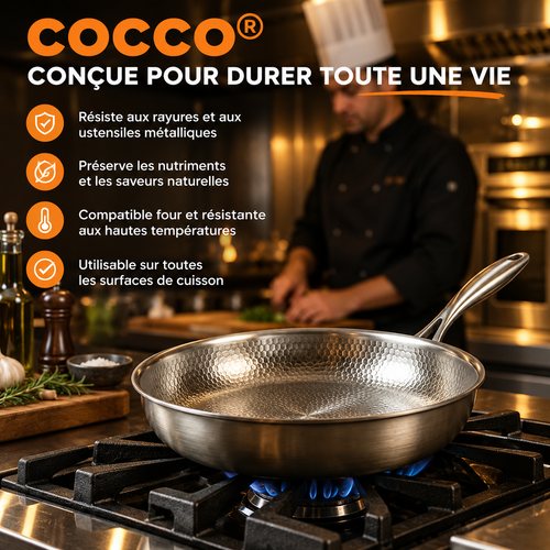 Cocco® - Poêle anti-adhérente en titane