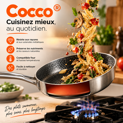 Cocco® - Sauteuse anti-adhérente en titane