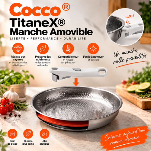 Cocco® - Poêle avec manche Amovible